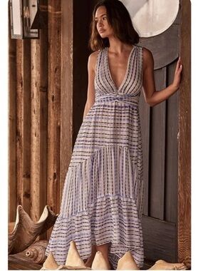 MISA chiffon maxi party dress XS